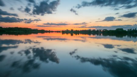 Sonnenuntergang am Lippesee von Rainer Dohren